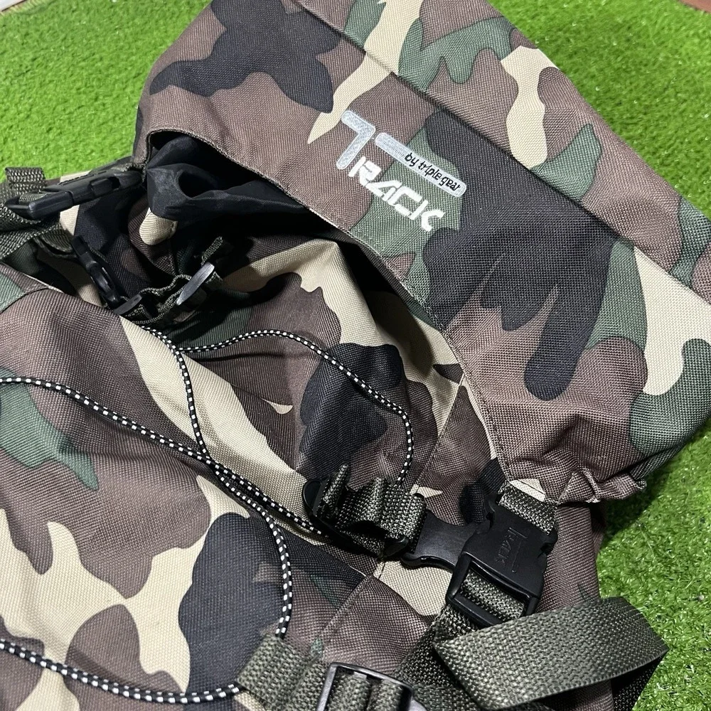 Vintage Camo Backpack Framed Outdoor Hunting Hiking Rucksack Woodland Camoflauge